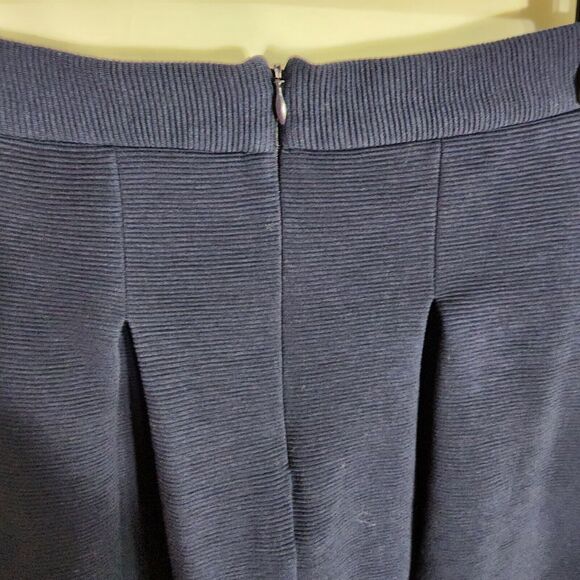 Boden Womens Skirt Size 6 Blue Knee Length A Line Pleated Ribbed Pockets Zipper - Picture 4 of 8
